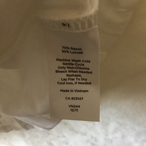 Talbots White Cowl Neck Tank Top - Picture 6 of 12